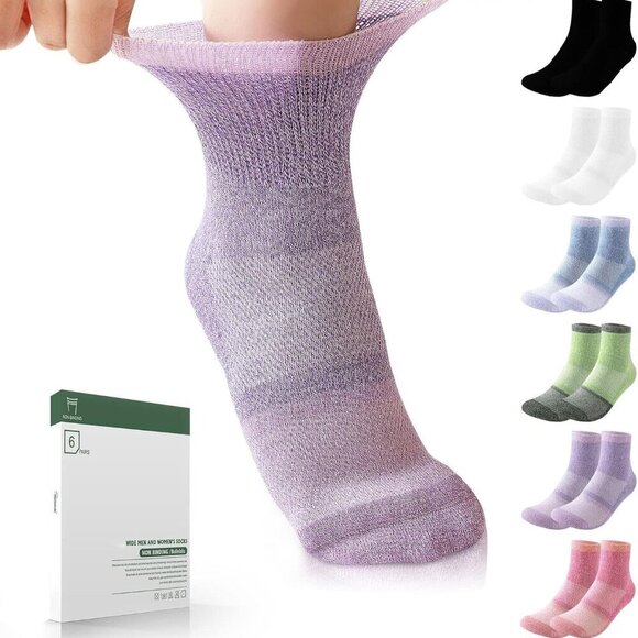 Other - Bamboo Viscose Diabetic Socks for Women&Men,6 Pairs Non Binding Diabetic Ankle S